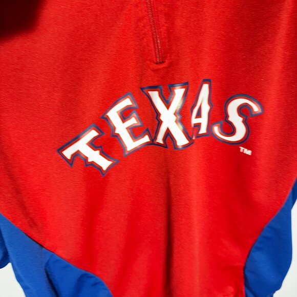 Texas Rangers MLB Quarter-Zip Warm-Up Shirt  2015 AL West Champions  Size XL - Picture 2 of 6
